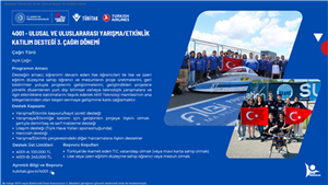 Tübitak Ulusal ve Uluslararası Yarışma / Etkinlik Katılım Desteği